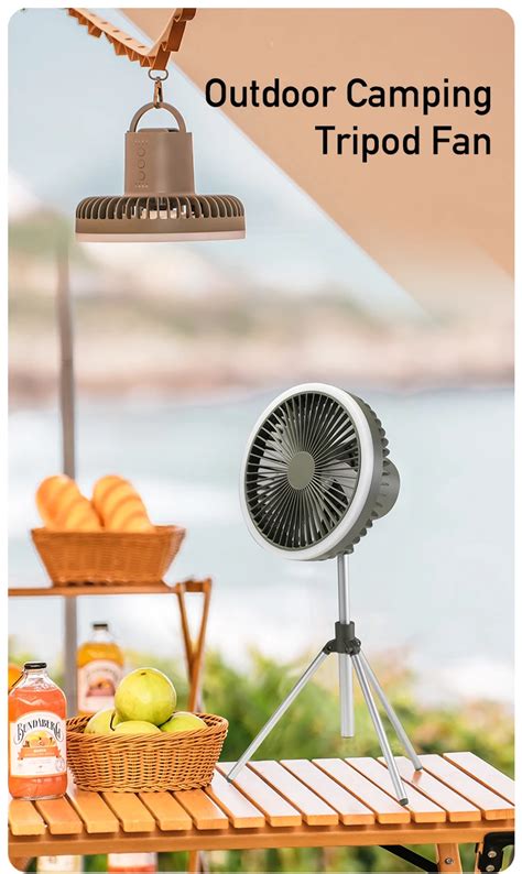 Multifunctional Portable Rechargeable Fan With Led Camp Fans And Lights