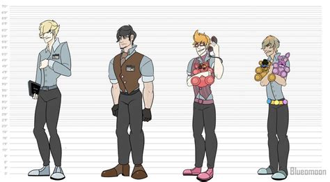 Fnaf Staff Height Chart By Blueomoon On Deviantart Fnaf Height Chart