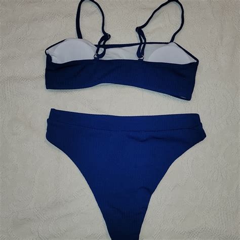 None Swim Swim Suit Two Piece Bikini Royal Blue Sz Medium Poshmark