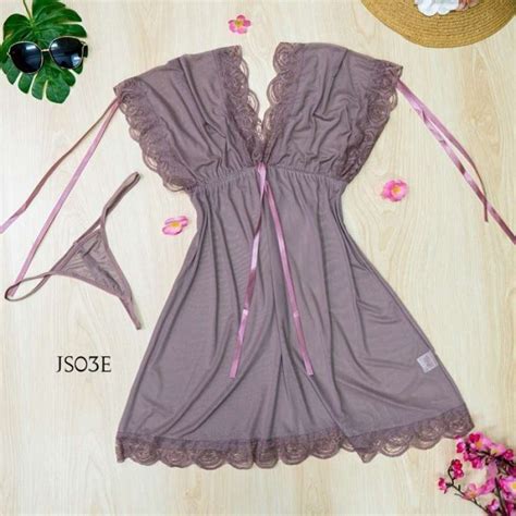 Promo Baju Tidur Wanita Dewasa Lingerie Big Size Fit To Xxl Ungu Js C Nude Diskon Di