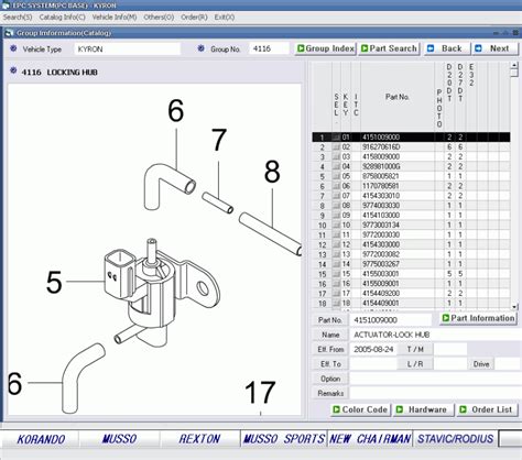Ssangyong Kyron Spare Parts Catalogue | Reviewmotors.co