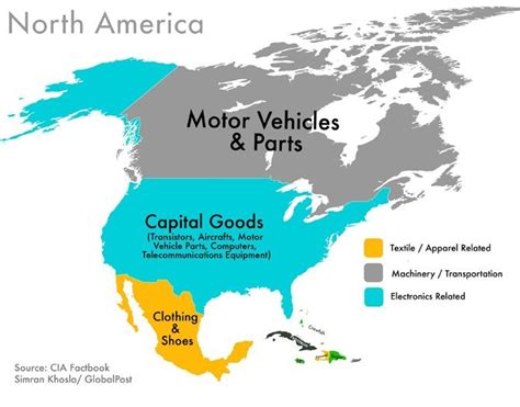 North America Teaching Geography Map Ap Human Geography