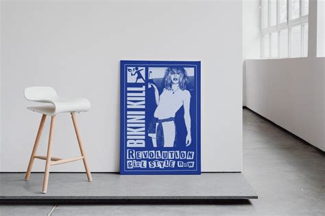 Bikini Kill Poster Band Cover Graphic Punk Rock Poster Riot Grrrl Poster Digital Art Print