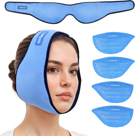 Comfpack Wisdom Teeth Ice Pack Head Wrap After Surgery Face Ice Pack For Tmj Reusable Hot