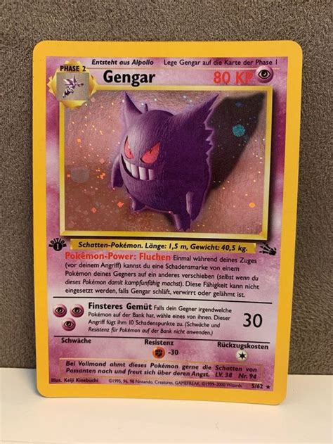 Pokemon Edition Gengar Holo Fossil Deutsch Kaufen Auf Ricardo