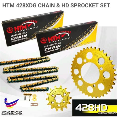 SYM VF3I185 428XDG 132L HTM 428XDG CHAIN 428 SPROCKET SET GOLD CHAIN