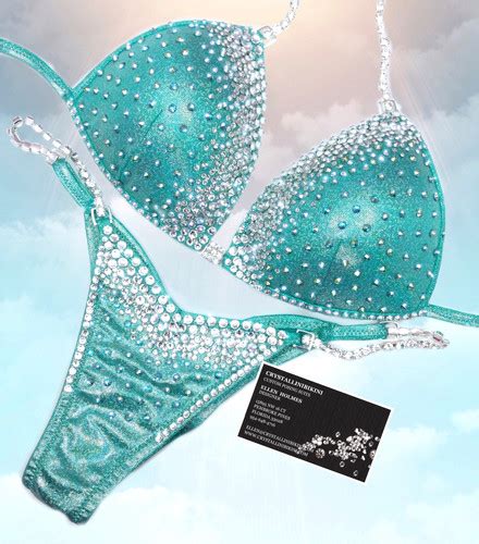 Mint Showtime Competition Bikini Crystallinibikini