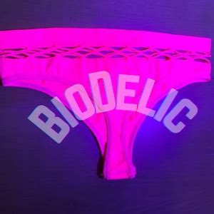 Bright Pink Fishnet Tights Bikini Thong Panty Rave Neon Mesh Stockings Rave Lingerie Uv