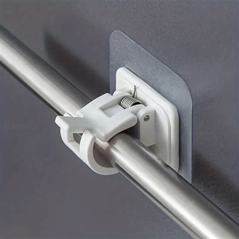 No Drill Curtain Rod Brackets Hang Curtains Easily Damage Temu