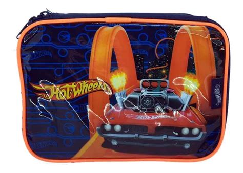 Estojo Escolar Box Hot Wheels Azul Luxcel Parcelamento Sem Juros
