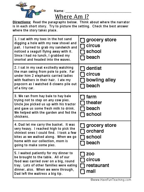 InferenceWorksheets PDF | PDF | Soup | Leisure