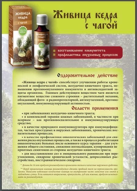 Живица кедра 12,5% с чагой | Арго Красноярск