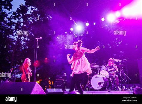 Kathleen Hanna Of Bikini Kill Performs On Stage At McMenamins Grand Lodge In Forest Grove