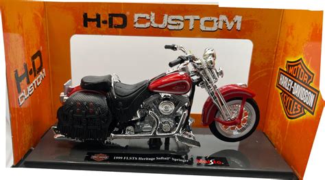 Harley Davidson Flsts Heritage Softail Springer In Red Scale