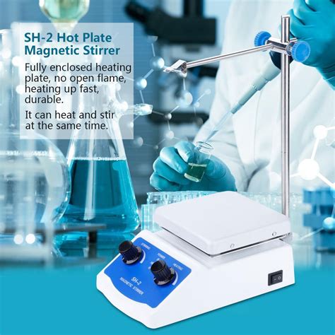 New Sh Laboratory Hot Plate Magnetic Stirrer Dual Control Stir Bar V V Shopee Malaysia