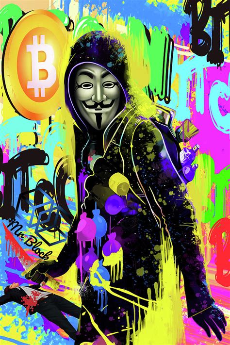 SATOSHI NAKAMOTO BITCOIN, STREET GRAFFITI Art Photograph by Mister Block