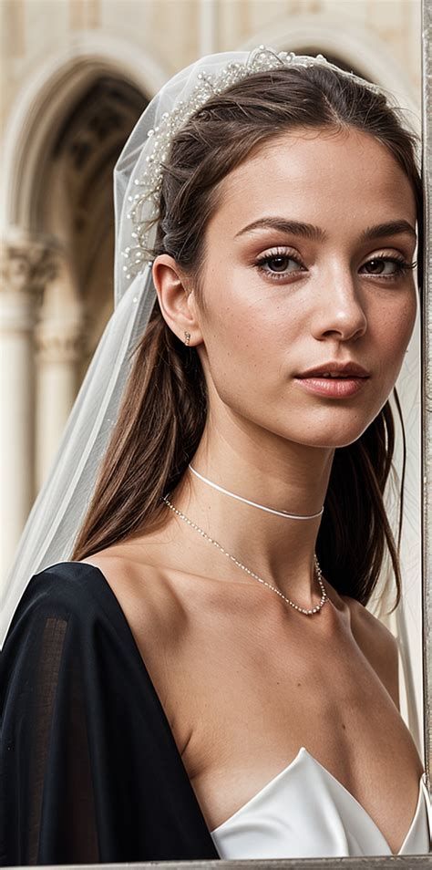 Slim Brunette Long Ponytail Image Free AI Photorealistic Generator Makepix