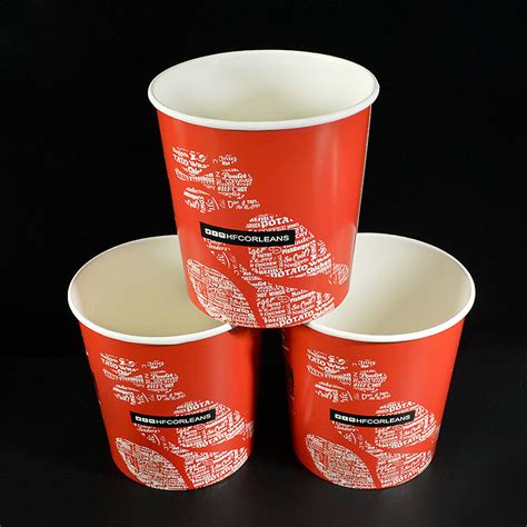 Custom Logo Disposable Take Away Fried Chicken Buckets Paper Popcorn