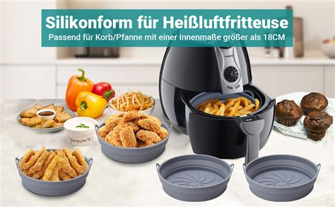 Amazon De Alyvisun Silikonform F R Hei Luftfritteuse St Ck Air Fryer