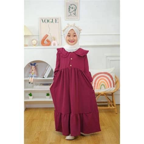 Jual Gamis Anak Laluna Gamis Anak Perempuan Bahan Shakila Lembut Dan