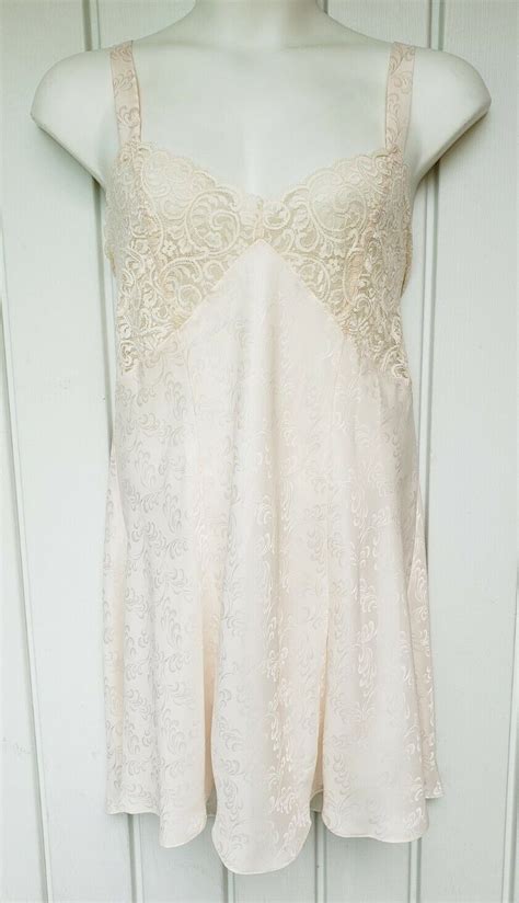 Vintage Nordstrom Lingerie Satin Nightgown Floral Plu Gem
