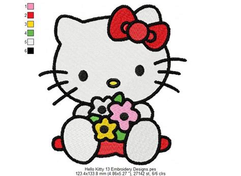 Hello Kitty 13 Embroidery Designs