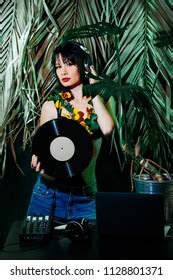 Brunette Girl Bikini Vinyl Disc On Stock Photo Shutterstock