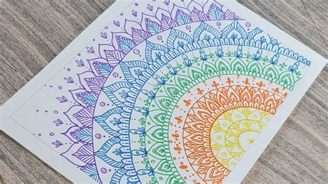 How To Draw Mandala Art Mandala Colourful Art Step By Step Easy