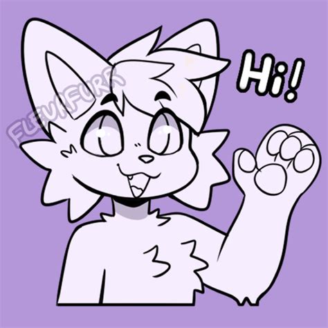 Hi Furry Sticker Base