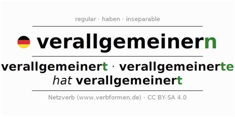 Imperative German Verallgemeinern All Forms Of Verb Rules