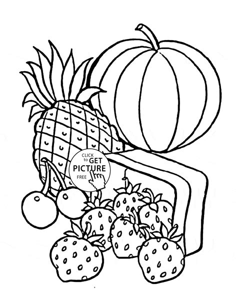 Printable Fruit Coloring Pages