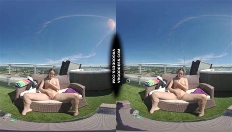 Sunny Afternoon Rooftop Dildo Masturbation College Girl Rosanna VR