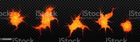 Ground Crack With Lava Volcanic Magma Earthquake Stock Illustration Download Image Now