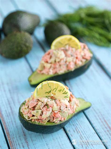 Low Carb Salmon Stuffed Avocado Ketodiet Blog