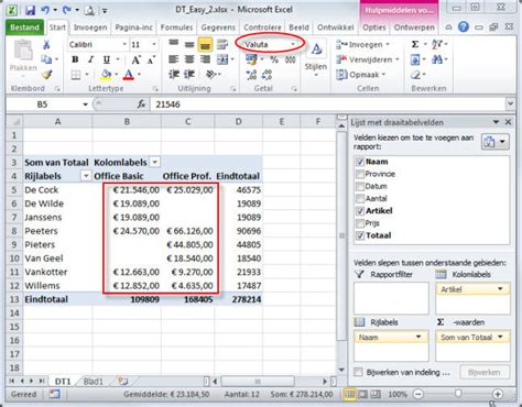 Gratis Tips Excel Opmaken Van Getallen In Een Draaitabel