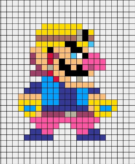 Wario Pixel Art Pixel Art Pixel Art Games Perler Bead Templates