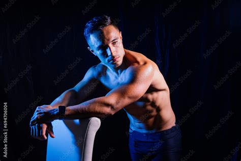 Seductive Male Model Body Nude Torso Naked Man Gay Muscular Shirtless Man Attractive Guy
