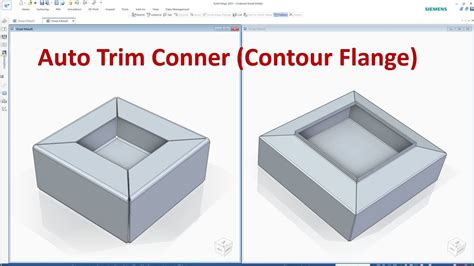 Solid Edge Sheet Metal Auto Trim Conner Using Contour Flange