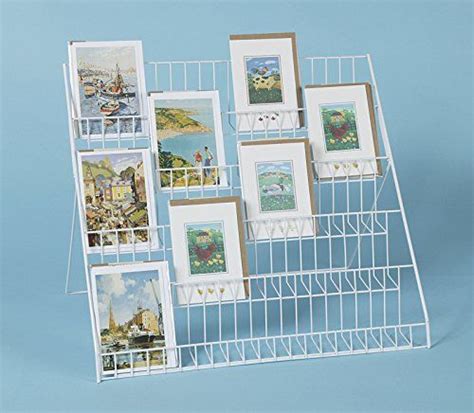 Stand store lightweight collapsible greeting card display stand white ...