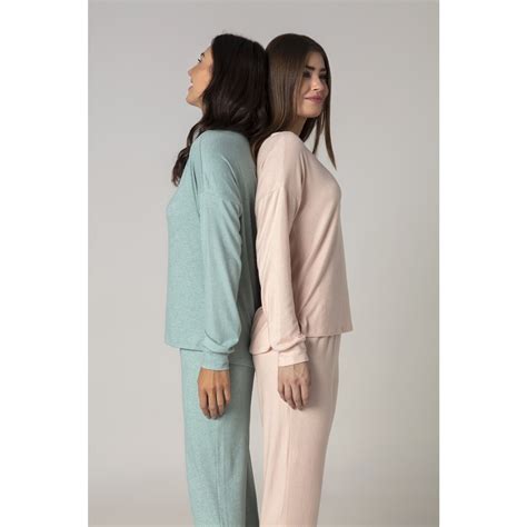 Pijama Feminino Longo Cashmere Nude Rosa