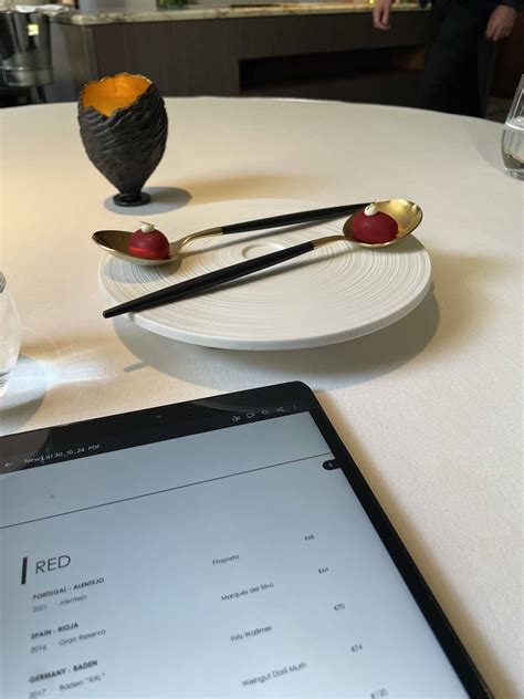 Menu at Chapter One Restaurant, Dublin