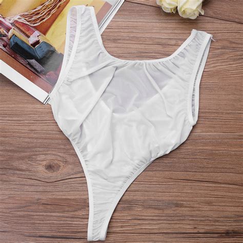 Frauen Body Stringbody Transparent Bodysuit Bikini R Ckenfrei Badeanzug Bademode Ebay
