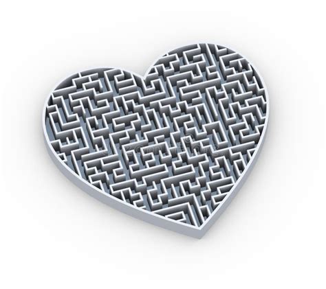 Heart Maze With Solution Stock Vector Illustration Of Lost 49053598