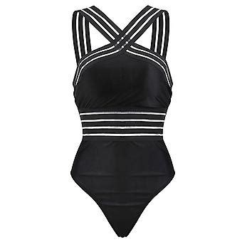Kvinder One Piece Bikini Cross Monokini Polstret badetøj Badedragt Badedragt Strandtøj Fruugo DK
