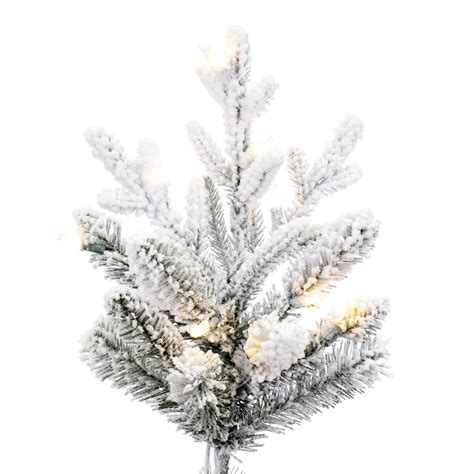 Vickerman 75 Ft Fir Pre Lit Flocked White Artificial Christmas Tree