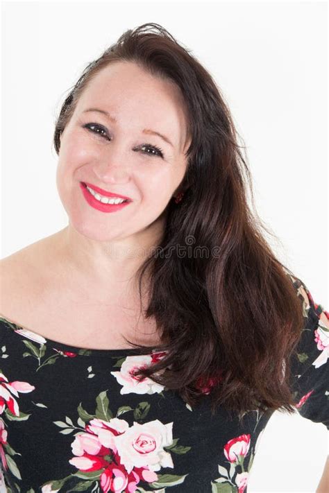 Cheerful Forty Years Old Brunette Woman Stock Image Image Of Model Forty