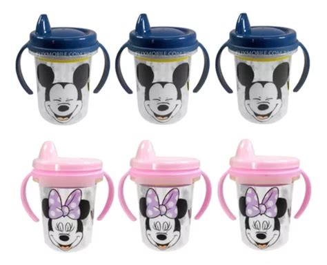 Copo Treinamento Mickey E Minnie Caneca Atacado Revenda 6 Pc