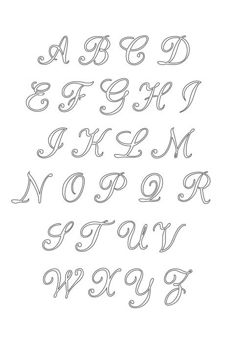 5 Free Printable Alphabet Calligraphy Letters - Freebie Finding Mom | Free printable letter ...