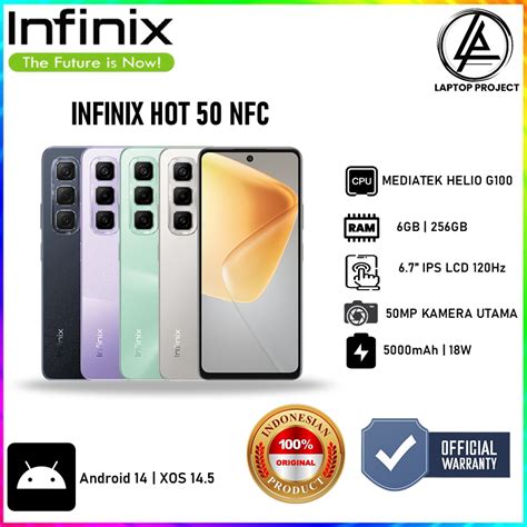 Jual Infinix Hot Nfc Gb Gb Garansi Resmi Original Shopee Indonesia