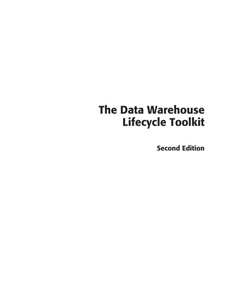 The Data Warehouse Etl Toolkit Practical Techniques For Extracting Cleaning Conforming And Delivering Ralph Kimball 6